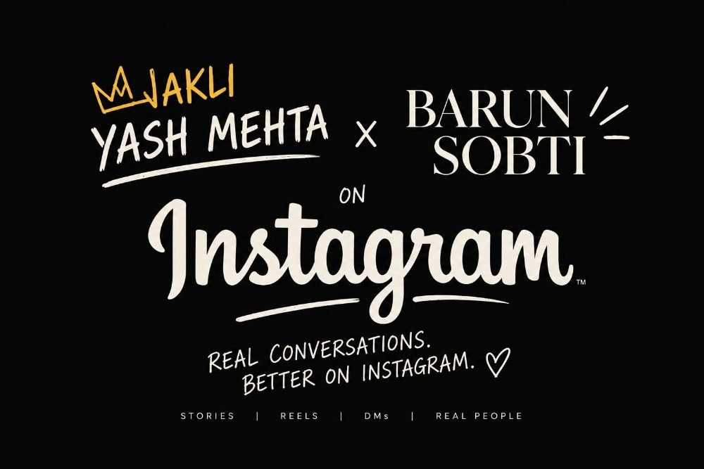 Nakli Yash Mehta x Barun Sobti — On Instagram ad still